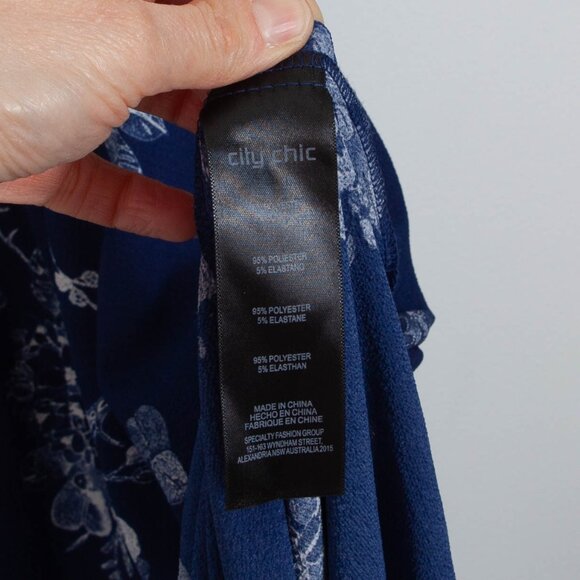 City Chic Womens Floral Off The Shoulder Smocked Maxi Dress Size S/16 Boho - Picture 6 of 10